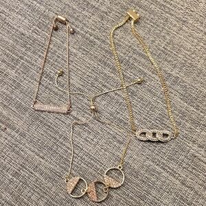 Set Of 3 Gold Bracelets